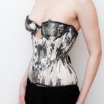 Ink cupped bobbinet corset by Karolina Laskowska.