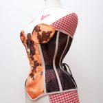 Tokeiso Cupped Kimono Silk Sheer Corset by Karolina Laskowska