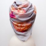 Scattered Roses Silk Scarf by Karolina Laskowska