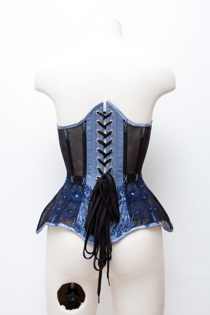 Wedgewood Blue Silk & Bobbinet Tulle Quarter Cup Custom Corset – Karolina  Laskowska