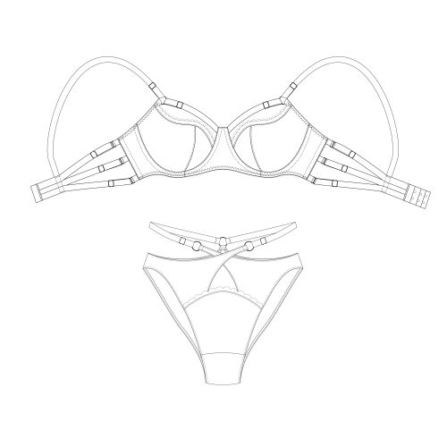 Sayuri technical drawings by Karolina Laskowska